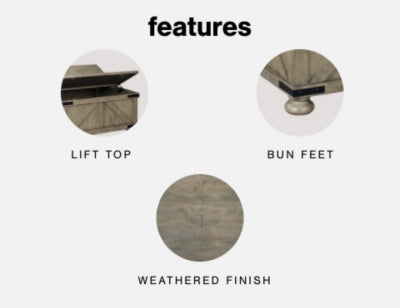 Aldwin Coffee Table With Storage - Sweet Furniture (Columbus, Ohio)