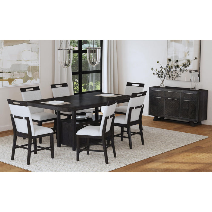 Transcend Counter Height Dining Set in Charcoal-Table and Four Chairs