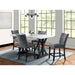 Tuscany Counter Linen Nailhead Side Chair (2 Per Pack) - Charcoal - Sweet Furniture (Columbus, Ohio)