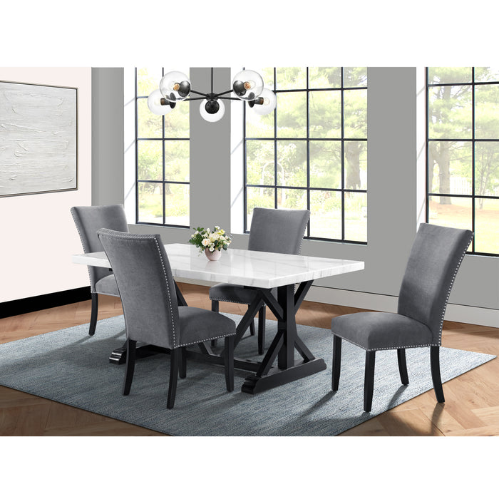 Tuscany 70" Marble Standard Height Rectangular Dining Table
