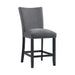 Tuscany Counter Linen Nailhead Side Chair (2 Per Pack) - Charcoal - Sweet Furniture (Columbus, Ohio)