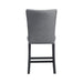 Tuscany Counter Linen Nailhead Side Chair (2 Per Pack) - Charcoal - Sweet Furniture (Columbus, Ohio)