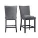 Tuscany Counter Linen Nailhead Side Chair (2 Per Pack) - Charcoal - Sweet Furniture (Columbus, Ohio)