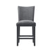 Tuscany Counter Linen Nailhead Side Chair (2 Per Pack) - Charcoal - Sweet Furniture (Columbus, Ohio)
