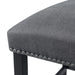Tuscany Counter Linen Nailhead Side Chair (2 Per Pack) - Charcoal - Sweet Furniture (Columbus, Ohio)