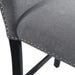 Tuscany Counter Linen Nailhead Side Chair (2 Per Pack) - Charcoal - Sweet Furniture (Columbus, Ohio)