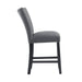 Tuscany Counter Linen Nailhead Side Chair (2 Per Pack) - Charcoal - Sweet Furniture (Columbus, Ohio)