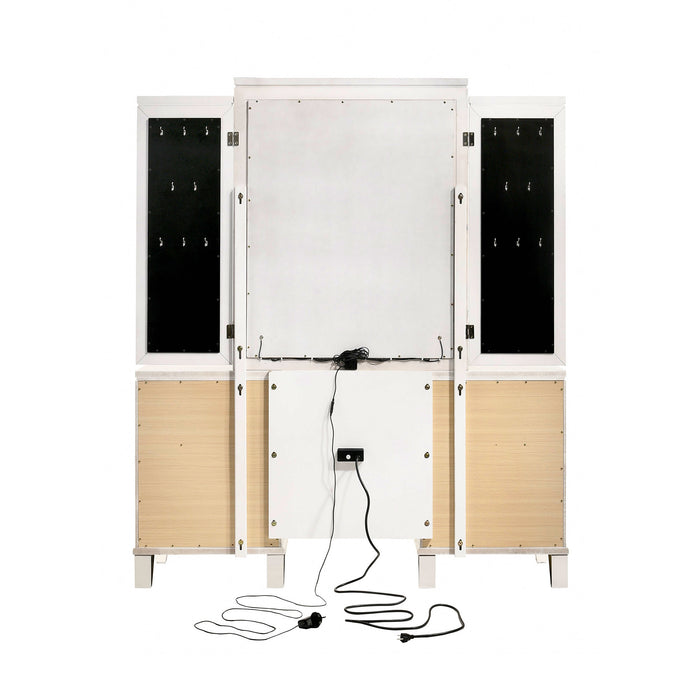 Twenty Nine Dressing Set w/LED & USB Plug White - Sweet Furniture (Columbus, Ohio)
