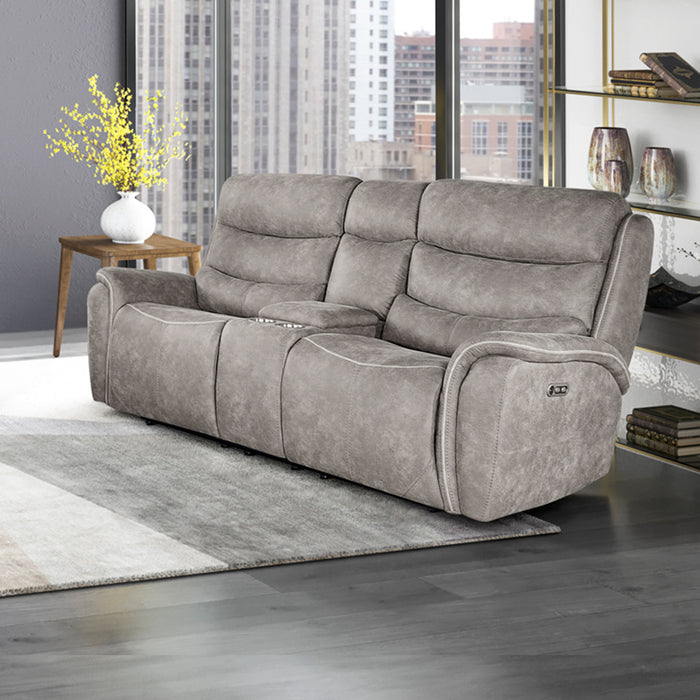 Kamari Console Loveseat W/Pwr Hr & Fr-Gray