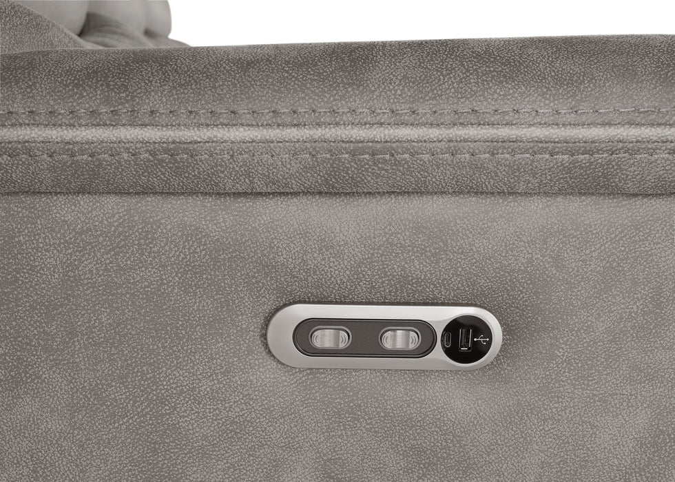 Kamari Console Loveseat W/Pwr Hr & Fr-Gray