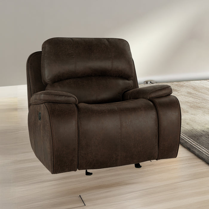 Brookings Glider Recliner-Brown