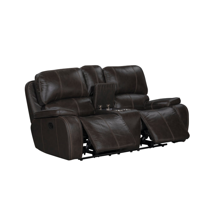 Brookings Console Loveseat W/ Dual Recliners-Charcoal