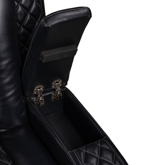 Orion Ii Raf Console Loveseat W/1 Recliner-Black