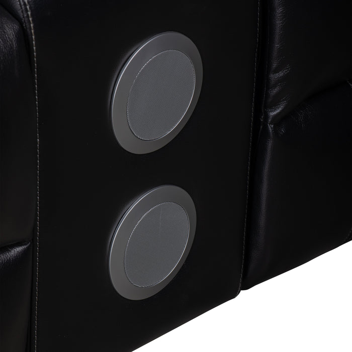 Orion Ii Raf Console Loveseat W/ Pwr Fr & Hr-Black