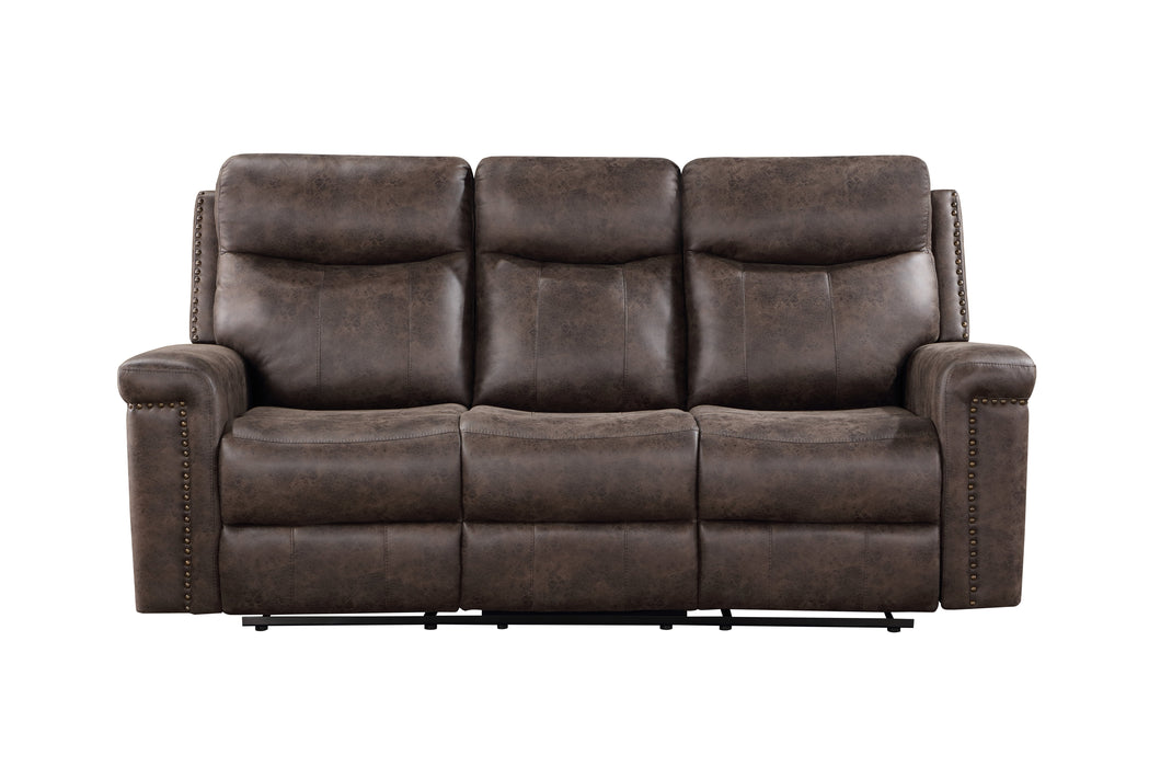 Quade Sofa W/Dual Recliner-Mocha