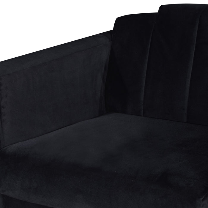 Empire Lighted Loveseat-Black
