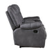 Morello Console Loveseat W/ Dual Recliners-Gray