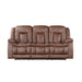 Morello Sofa W/Dual Recliner- Brown