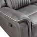 Enzo Console Loveseat W/ Dual Recliners--Gray