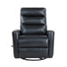 Takami Swivel Recliner-Black Vegan Leather