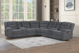 Redondo Laf Console Loveseat W/ 2 Recliners Pwr Fr-Dk Gray