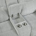 Chablis Reclining Console Loveseat-Mist Gray