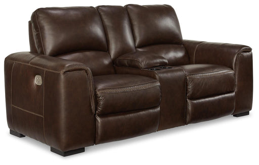 Alessandro Power Reclining Loveseat with Console - Sweet Furniture (Columbus, Ohio)