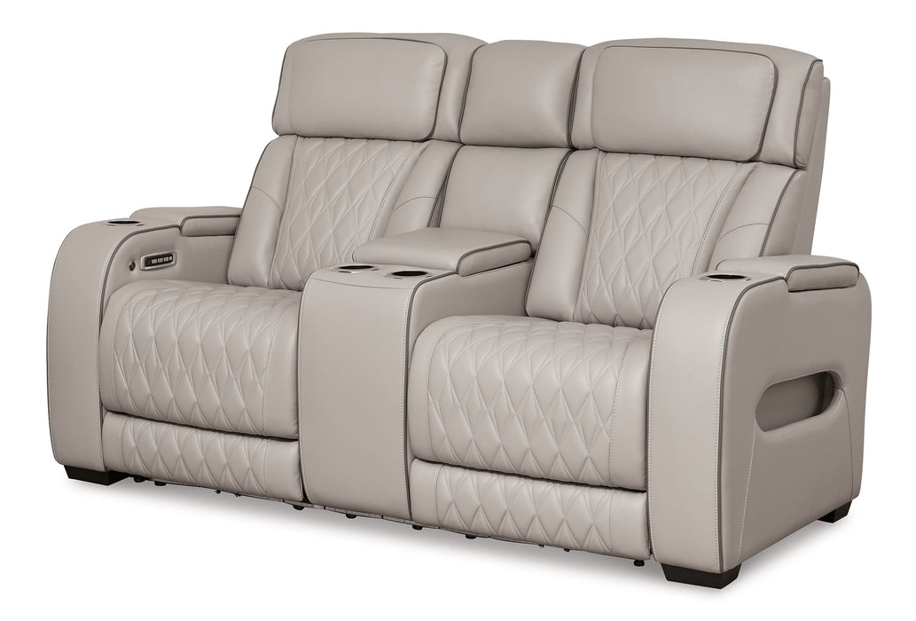 Boyington Power Reclining Loveseat with Console - Sweet Furniture (Columbus, Ohio)