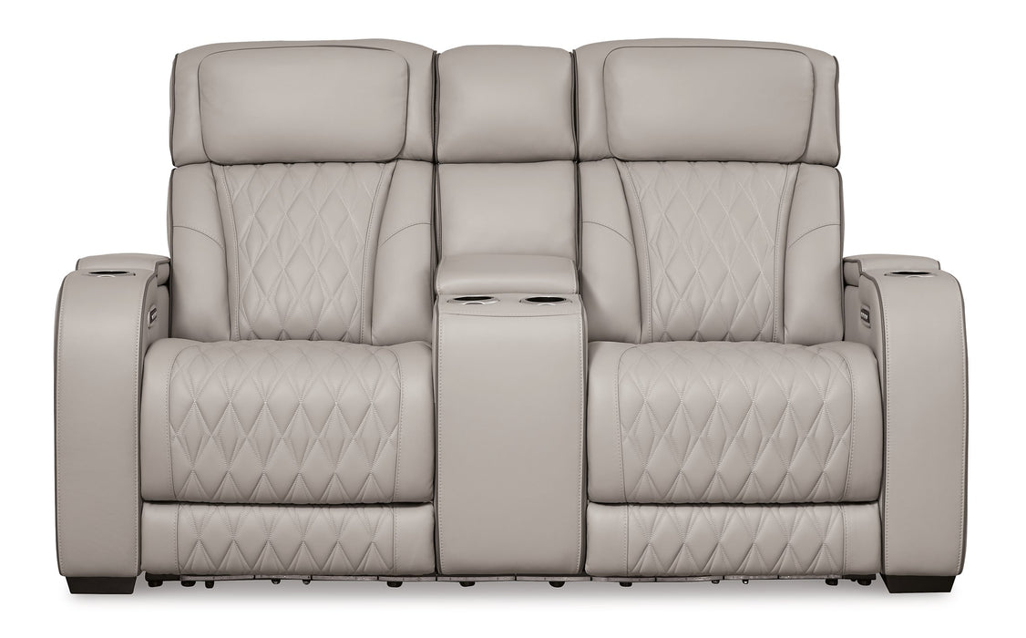 Boyington Power Reclining Loveseat with Console - Sweet Furniture (Columbus, Ohio)