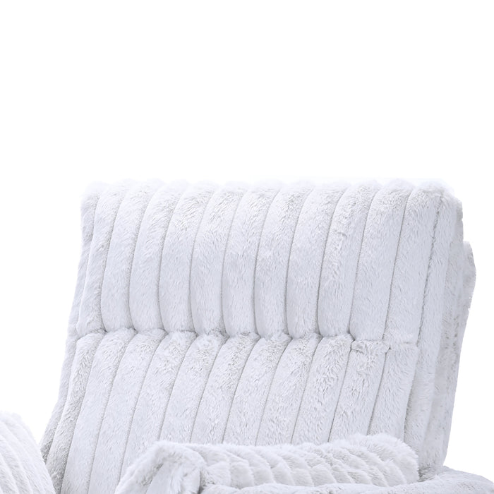 Embrace Swivel Accent Chair-White