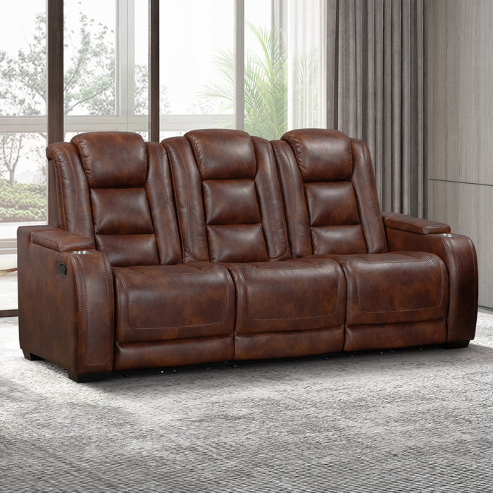 Chester Reclining Sofa-Brown
