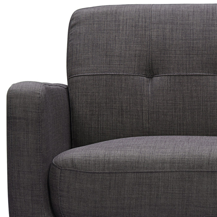 Hadley Sofa & Loveseat Set in Charcoal