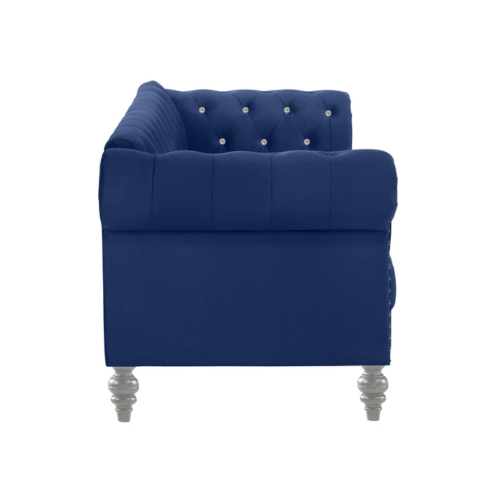 Emma Crystal Sofa-Royal Blue