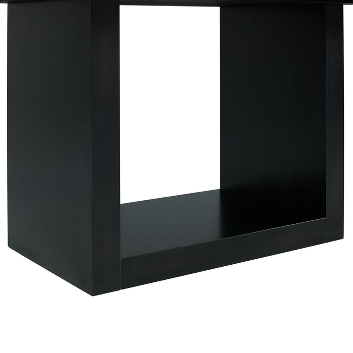 Valentino White 5PC Dining Set-Table & Four Blue Chairs - Sweet Furniture (Columbus, Ohio)