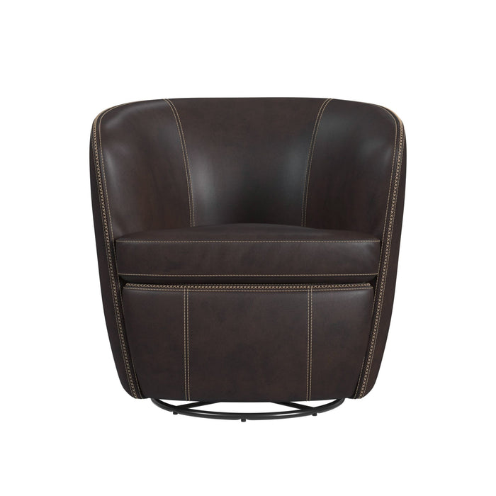 Vito Swivel Chair in Pebble Brown