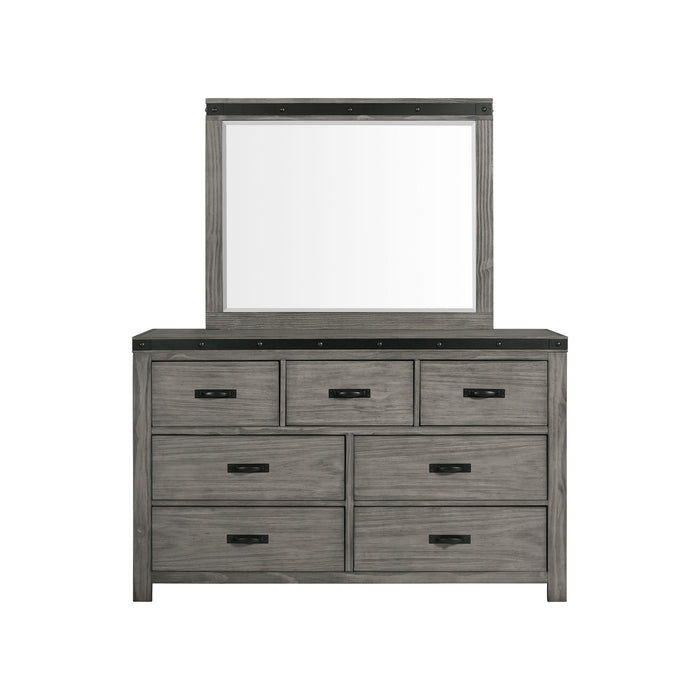 Wade 7-Drawer Dresser & Mirror Set - Sweet Furniture (Columbus, Ohio)