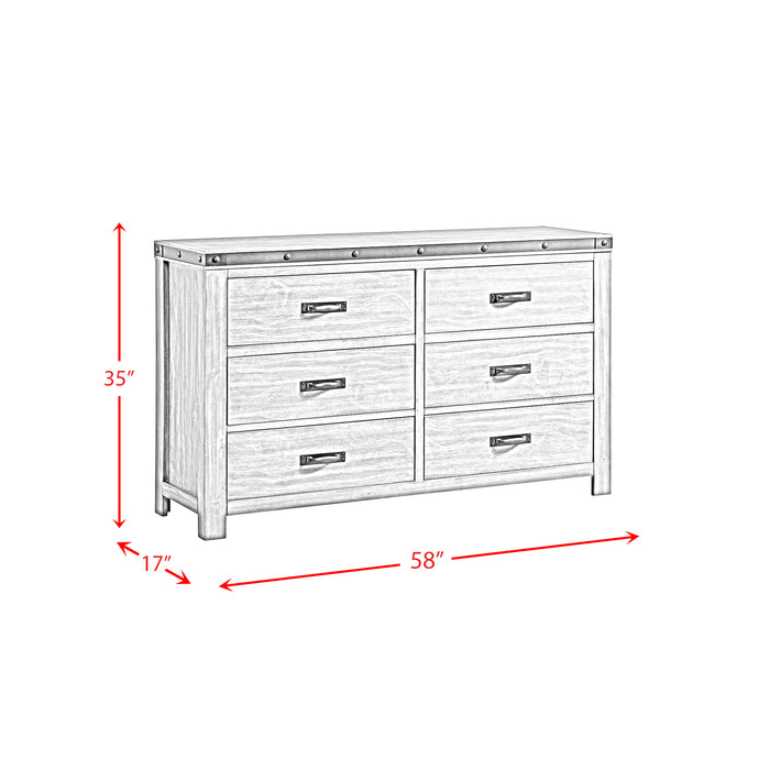 Wade Youth Dresser (6 Drawer) - Sweet Furniture (Columbus, Ohio)
