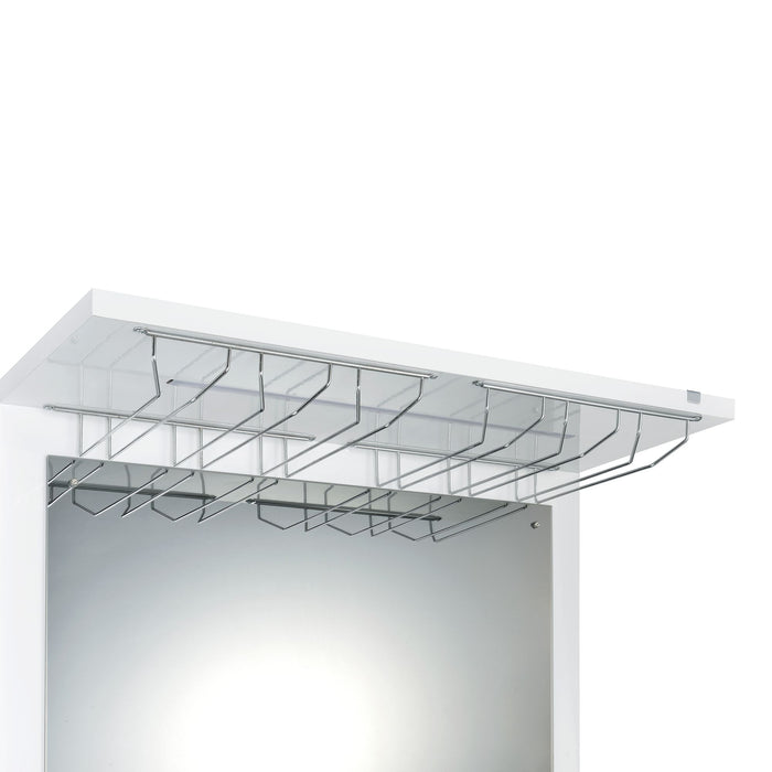 Wendolyn Wine Cabinet with Light in Glossy White