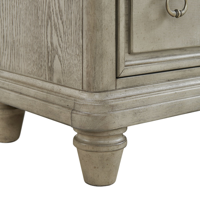 Whit-Ash 5-Drawer Chest in Light Grey
