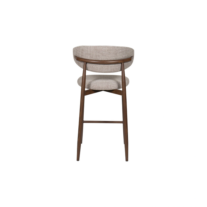 Royce Counter Chair W/Walnut Metal Frame-Toast (2 Per Carton)