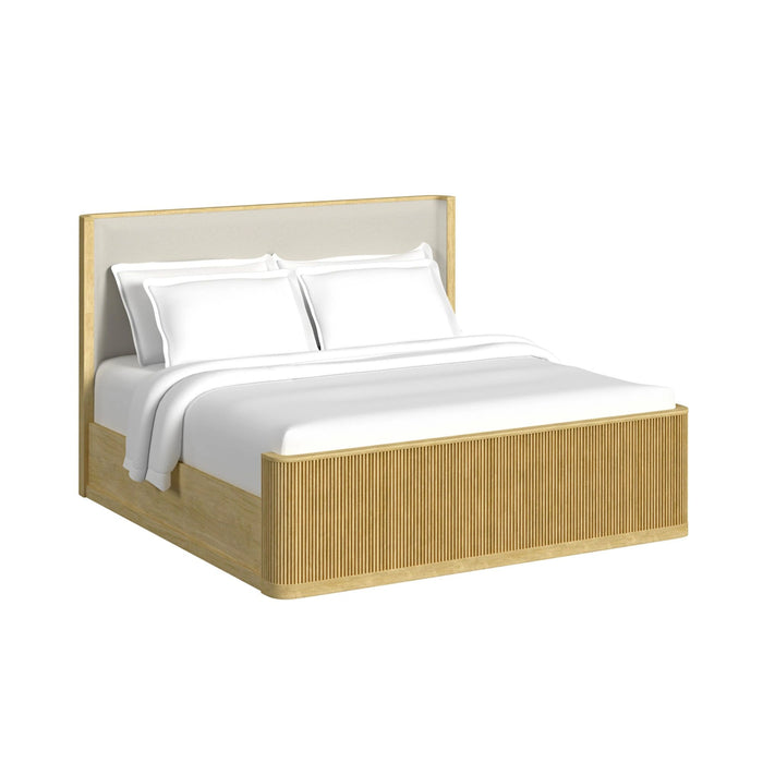 Sylvie UPH Bed with White Fabric