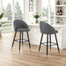 Oliver Gray Vegan Leather Bar Chair (2 Per Carton)
