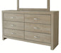 Crown Mark Furniture Jaylen 6 Drawer Dresser in Gray image