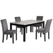 Celeste 64" Dining Table-Espresso/Faux Marble