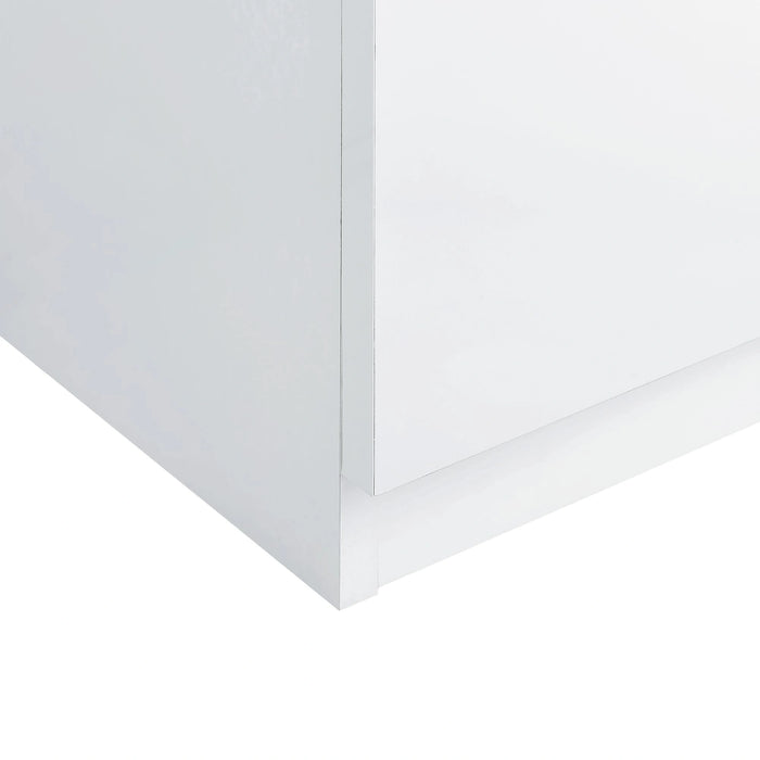 Vancouver Floor Mirror With Storage in White