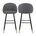 Oliver Gray Vegan Leather Bar Chair (2 Per Carton)