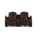 Chester Reclining Console Loveseat-Brown