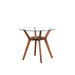 Oscar Counter Table Base For Glass Top Ctr Table-Walnut