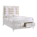Elements International Twenty Nine Queen Platform Storage Bed in White image