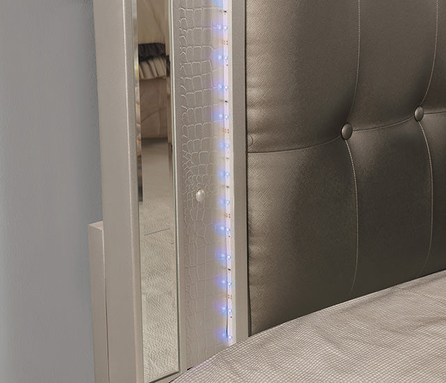 Brachium Queen Bedroom Set Silver - Sweet Furniture (Columbus, Ohio)